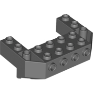 Brick Special, Train Front Sloping Base Wedged with 4 Studs on Front and 2 x 4 Cutout (Dark Bluish Gray)