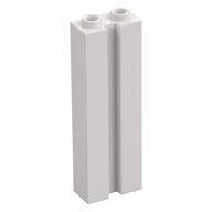 Brick Special 1 x 2 x 5 with Groove (White)