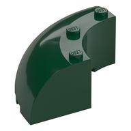 Brick Round Corner 6 x 6 x 2 (Dark Green)