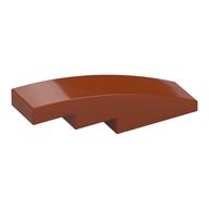 Brick Curved 4 x 1 No Studs [Stud Holder with Asymmetric Ridges] (Dark Orange)