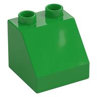 Duplo Brick 2 x 2 Slope 45° (Bright Green)