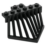Train Cow Catcher, Plate Special 2 x 6 with Sloped Bars (Black)