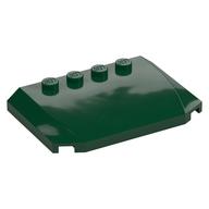 Brick Wedged, Curved Triple 4 x 6 x 2/3 with 4 Studs (Dark Green)