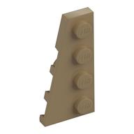 Wedge Plate 4 x 2 Left (Dark Tan)