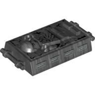 Block with Handles and Han Solo in Carbonite Print (Pearl Dark Gray)