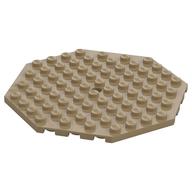 Plate Special 10 x 10 Octagonal with Hole (Dark Tan)