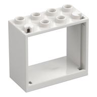 Window 2 x 4 x 3 Frame with Hollow Studs (White)