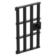 Door 1 x 4 x 6 Barred with Stud Handle (Black)
