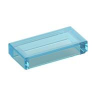 Tile 1 x 2 with Groove (Trans-Light Blue)