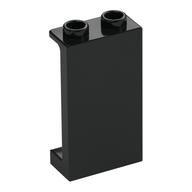 Panel 1 x 2 x 3 [Side Supports / Hollow Studs] (Black)