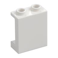 Panel 1 x 2 x 2 [Side Supports / Hollow Studs] (White)