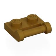 Plate Special 1 x 2 [Side Handle Closed Ends] (Pearl Gold)