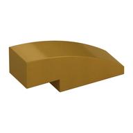 Brick Curved 3 x 1 No Studs (Pearl Gold)
