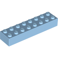 Brick 2 x 8 (Pastel Blue)
