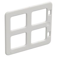 Duplo Door / Window with Four Equal Square Cornered Panes (White)