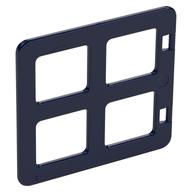 Duplo Door / Window with Four Equal Square Cornered Panes (Dark Blue)