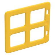 Duplo Door / Window with Four Equal Square Cornered Panes (Yellow)