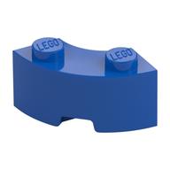 Brick Round Corner 2 x 2 Macaroni with Stud Notch and Reinforced Underside [New Style] (Blue)