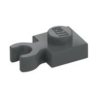 Plate Special 1 x 1 with Clip Vertical [Thick Open O Clip] (Dark Bluish Gray)