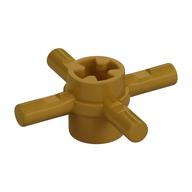 Technic Axle Connector Hub with 4 Bars at 90° (Pearl Gold)