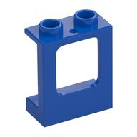 Window 1 x 2 x 2 Plane, Hollow Studs, Single Hole Top and Bottom for Glass (Blue)