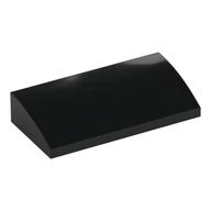 Brick Curved 2 x 4 x 2/3 No Studs, with Bottom Tubes (Black)