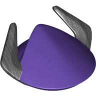 Large Figure Helmet with Silver Horns Print (Zurg) (Dark Purple)