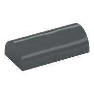 Brick Curved 2 x 4 Double, No Studs, with Groove (Dark Bluish Gray)