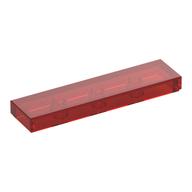 Tile 1 x 4 with Groove (Trans-Red)