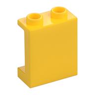 Panel 1 x 2 x 2 [Side Supports / Hollow Studs] (Yellow)
