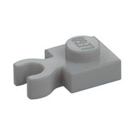 Plate Special 1 x 1 with Clip Vertical [Thick Open O Clip] (Light Bluish Gray)