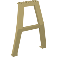 Support Crane Stand Double without Studs on Cross-Brace (Tan)