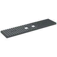 Vehicle Base, Train 6 x 28 with Two 2 x 2 Openings and 3 Round Holes Each End (Dark Bluish Gray)