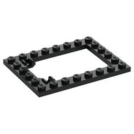 Plate Special 6 x 8 Trap Door Frame Horizontal [Long Pin Holders] (Black)