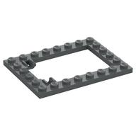 Plate Special 6 x 8 Trap Door Frame Horizontal [Long Pin Holders] (Dark Bluish Gray)