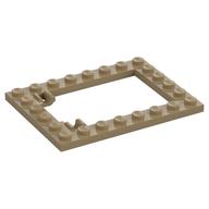 Plate Special 6 x 8 Trap Door Frame Horizontal [Long Pin Holders] (Dark Tan)