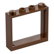 Window 1 x 4 x 3 without Shutter Tabs (Reddish Brown)