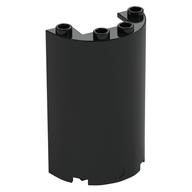 Cylinder Half 2 x 4 x 5 with 1 x 2 cutout (Black)
