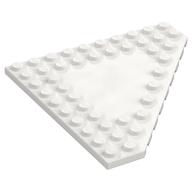 Wedge Plate 10 x 10 Cut Corner [No Centre Studs] (White)