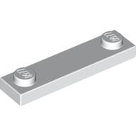 Plate Special 1 x 4 with 2 Studs, 3 Bottom Tubes (White)