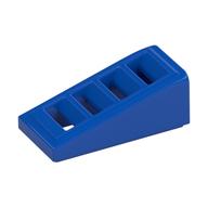 Brick Sloped 18° 2 x 1 x 2/3 with 4 Slots / Grate (Blue)