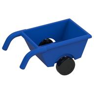 Duplo Wheelbarrow with Thick Black Wheels (Blue)