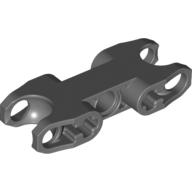 Technic Axle and Pin Connector 2 x 5 with Two Ball Joint Sockets [Closed Sides] [Open Axle Holes] (Dark Bluish Gray)