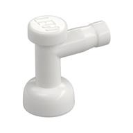 Tap 1 x 1 without Hole in Spout (White)