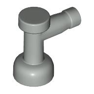 Tap 1 x 1 with Hole in Spout (Light Gray)
