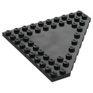 Wedge Plate 10 x 10 Cut Corner [No Centre Studs] (Black)