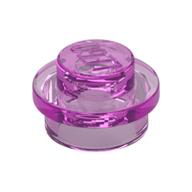Plate Round 1 x 1 with Solid Stud (Trans-Dark Pink)