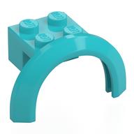 Wheel Arch, Mudguard 4 x 2 1/2 x 2 with 2 x 2 Plate (Medium Azure)