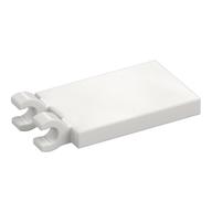 Tile Special 2 x 3 with 2 Clips [Thick Open O Clips] (White)