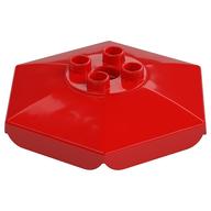 Duplo Umbrella / Parasol Top with Axle Hole [Plain] (Red)